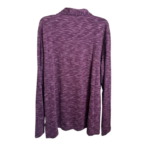 NWT Robert Graham Long Sleeve Polo Shirt Mens XXL Purple Heather $158 - Picture 4 of 13